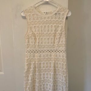 Cream/white crochet dress